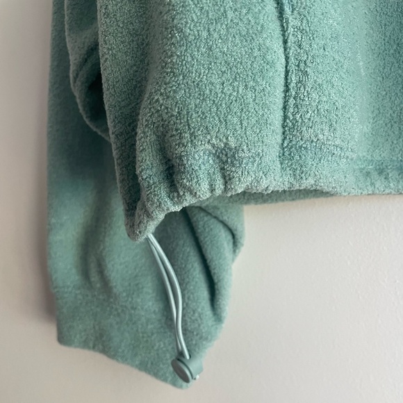 Old Navy Sage Green Half-Zip Fleece Sweatshirt Size L - Picture 4 of 5